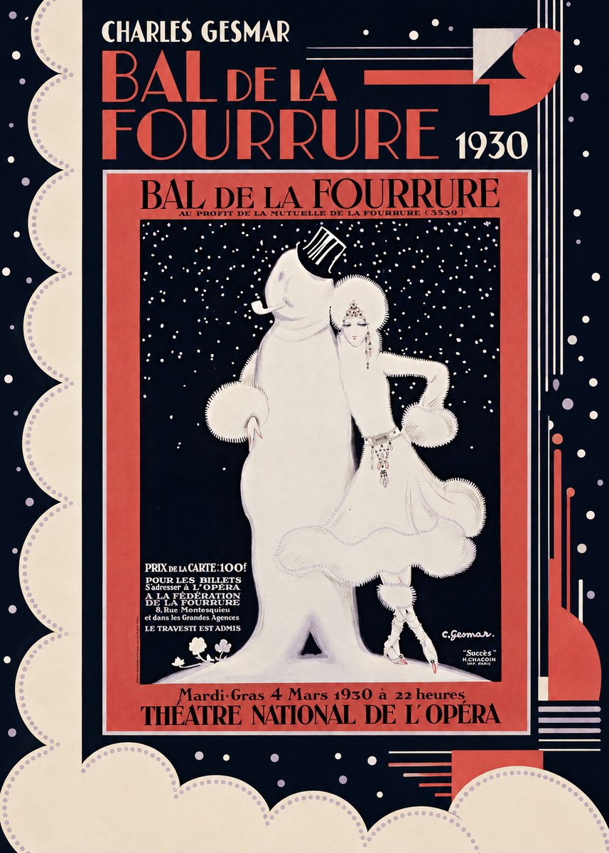 Charles Gesmar Bal De La Fourrure I No6 - Poszter