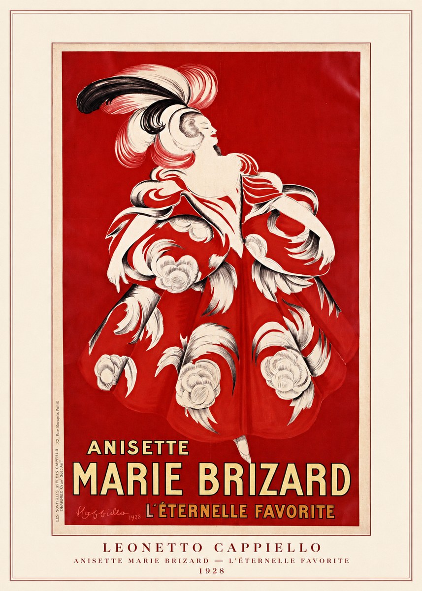 Leonetto Cappiello Ansette Marie Brizard - L'éternelle Favorite No3 - Poszter