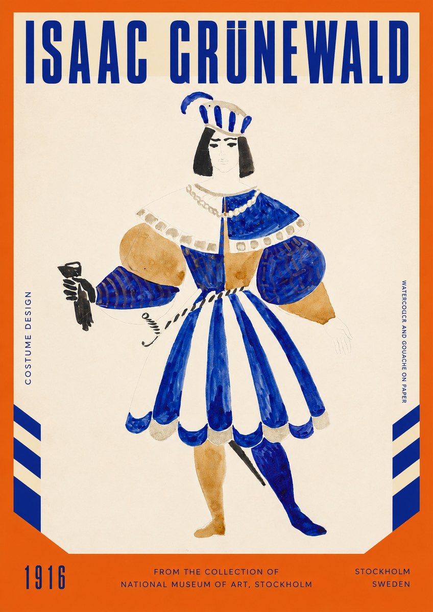 Isaac Grünewald Costume Design III No2 - Poszter