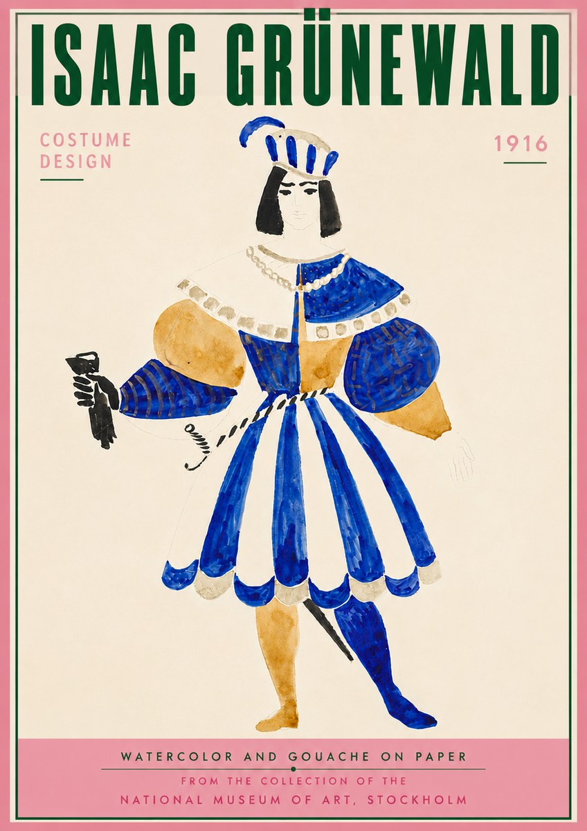 Isaac Grünewald Costume Design III No4 - Poszter