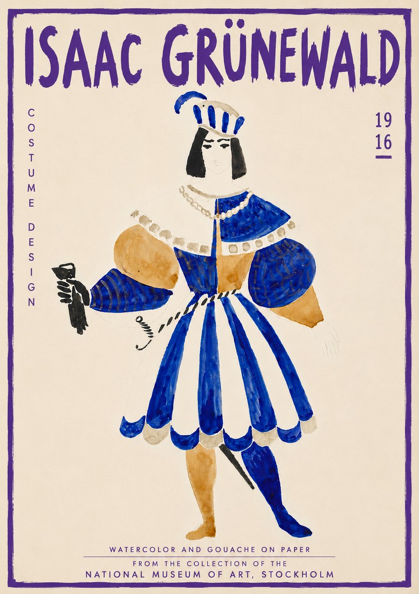 Isaac Grünewald Costume Design III No6 - Poszter