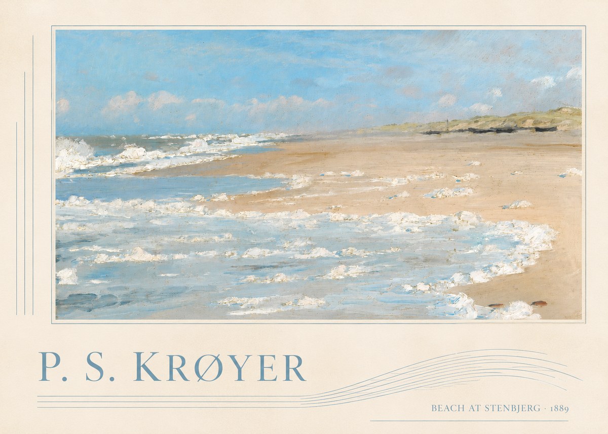 P.S. Krøyer Beach at Stenbjerg · 1889 No2 - Poszter