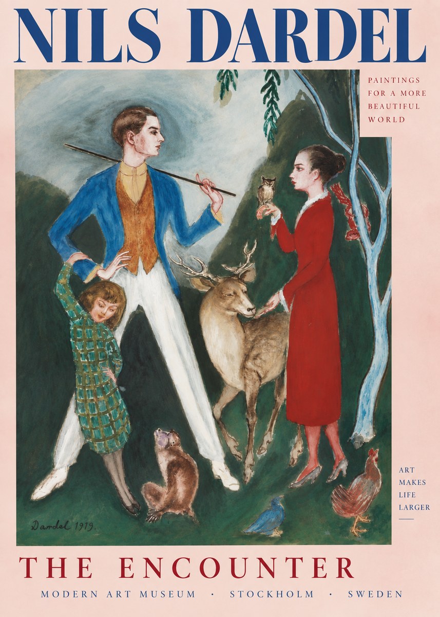 Nils Dardel The Encounter No4 - Poszter