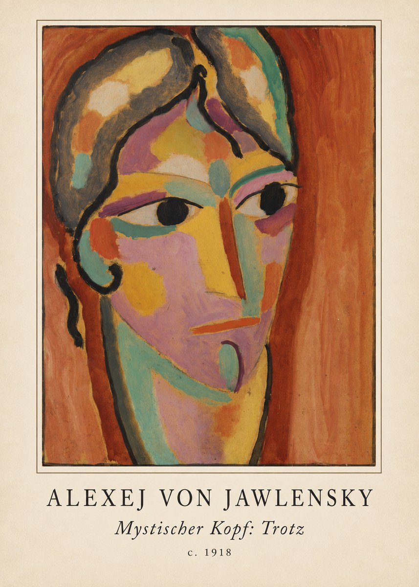 Alexej von Jawlensky Mystischer Kopf: Trotz No4 - Poszter