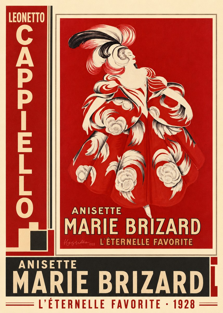 Leonetto Cappiello Anisette Marie Brizard - L'éternelle Favorite No3 - Poszter