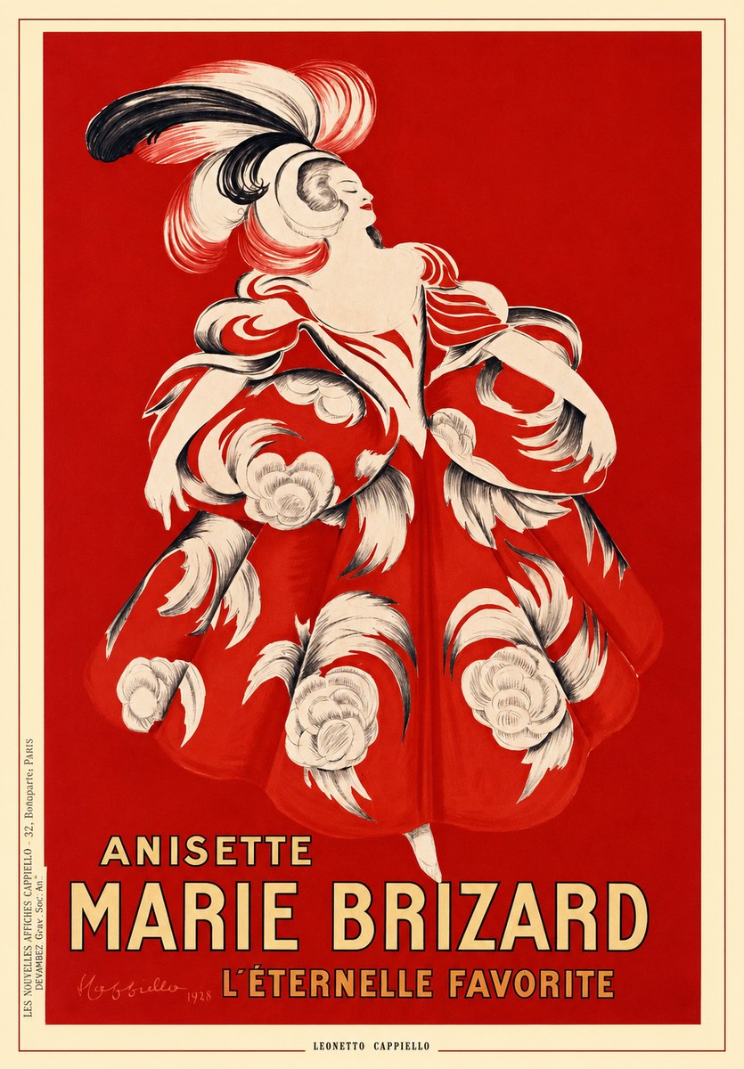 Leonetto Cappiello Anisette Marie Brizard - L'éternelle Favorite No5 - Poszter