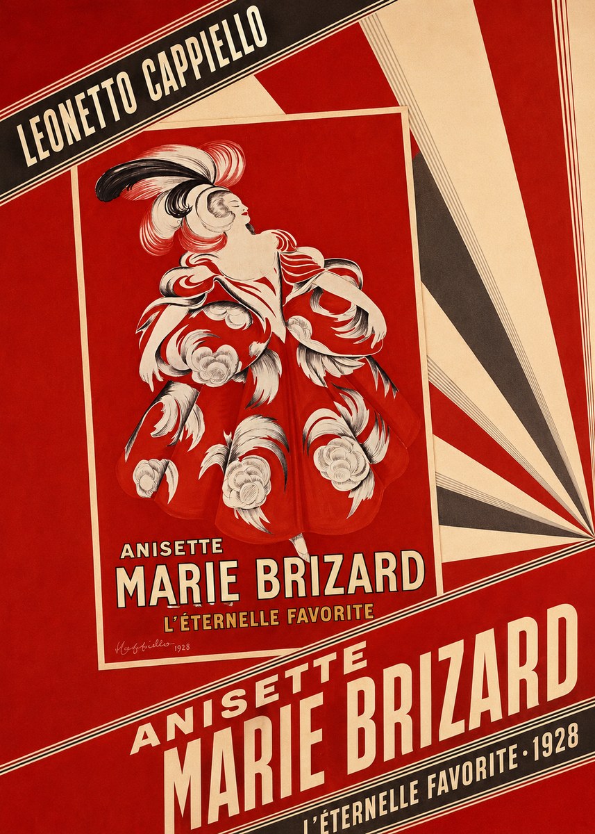 Leonetto Cappiello Anisette Marie Brizard - L'éternelle Favorite No6 - Poszter