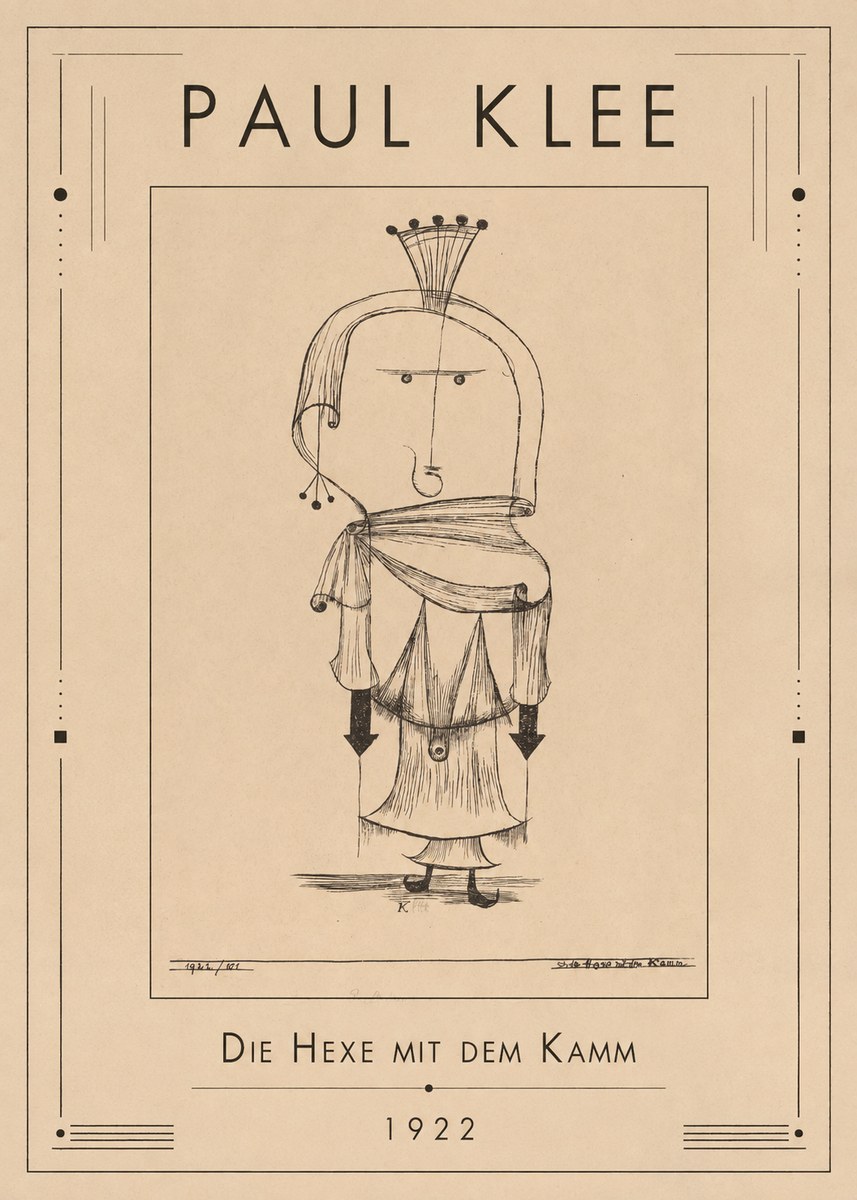 Paul Klee Die Hexe Mit Dem Kamm No1 - Poszter