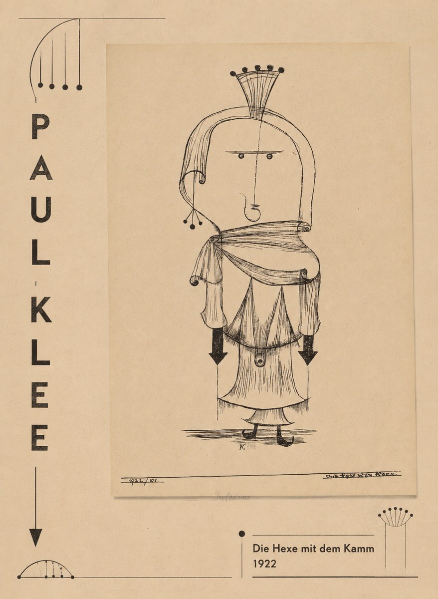 Paul Klee Die Hexe Mit Dem Kamm No2 - Poszter