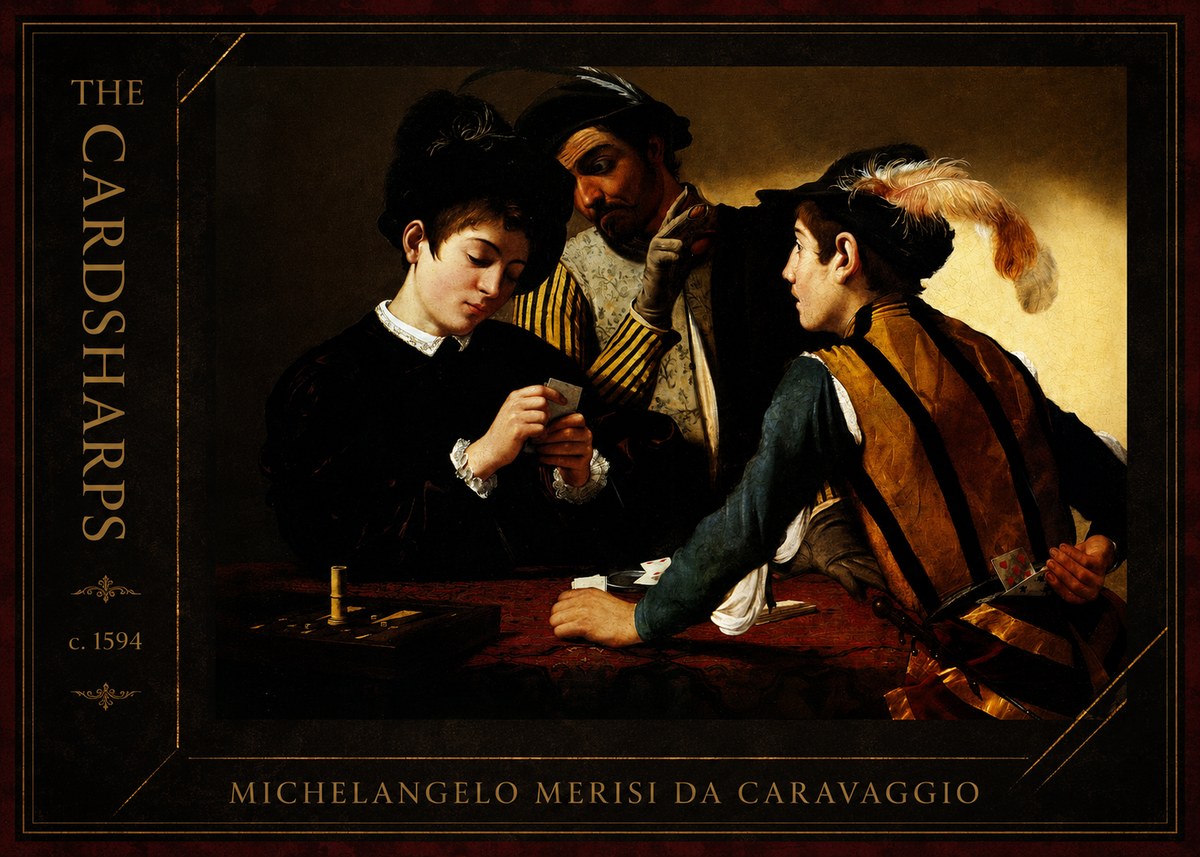 Michelangelo Merisi da Caravaggio The Cardsharps II No2 - Poszter