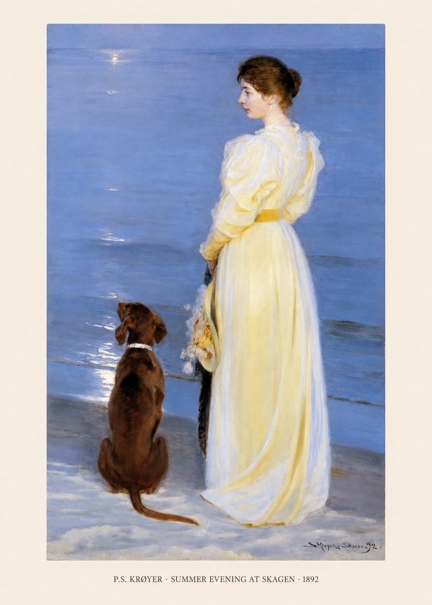 P.S. Krøyer Summer Evening at Skagen No5 - Poszter