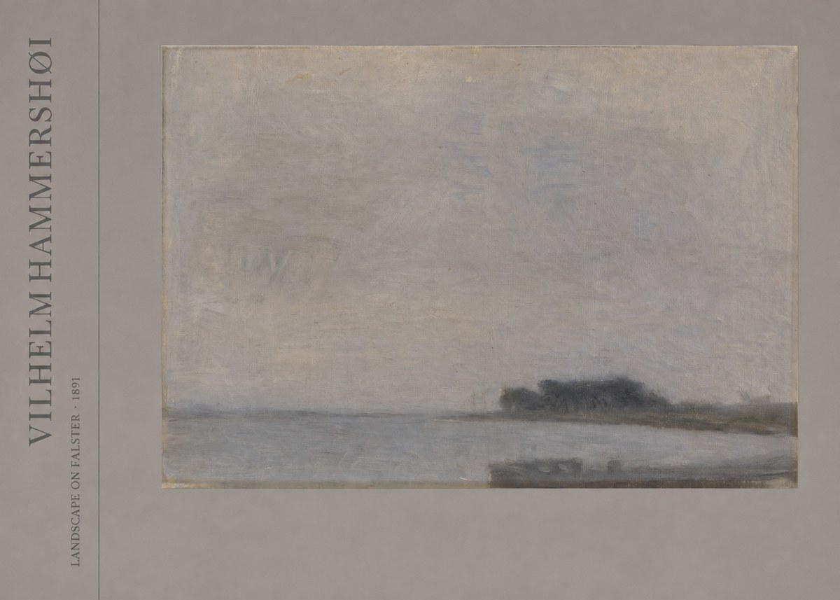 Vilhelm Hammershøi Landscape on Falster No2 - Poszter