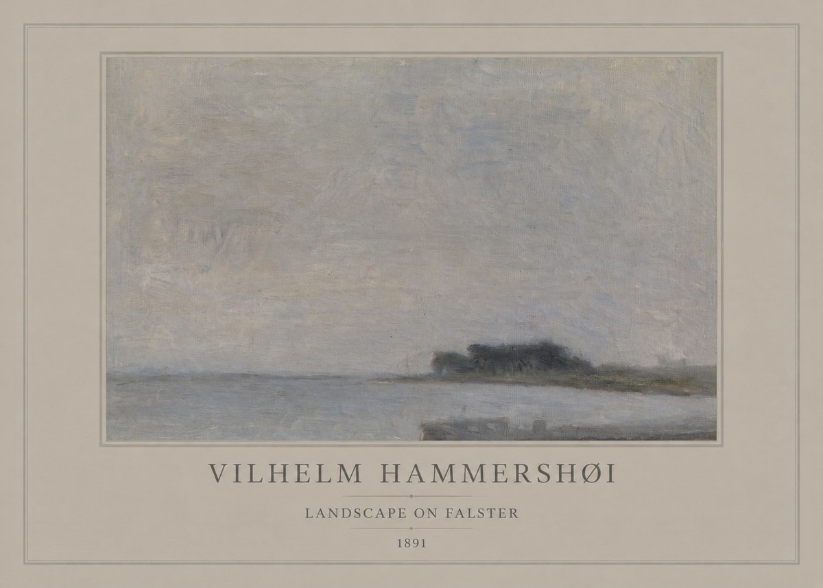 Vilhelm Hammershøi Landscape on Falster No4 - Poszter