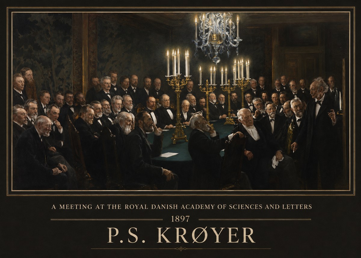 P.S. Krøyer A Meeting at the Royal Danish Academy of Sciences and Letters No1 - Poszter