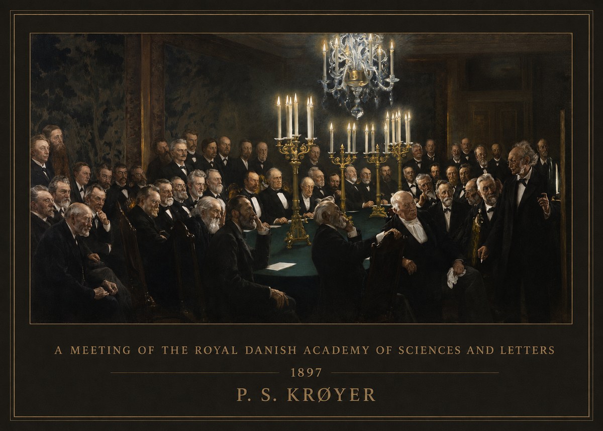 P.S. Krøyer A Meeting at the Royal Danish Academy of Sciences and Letters No6 - Poszter
