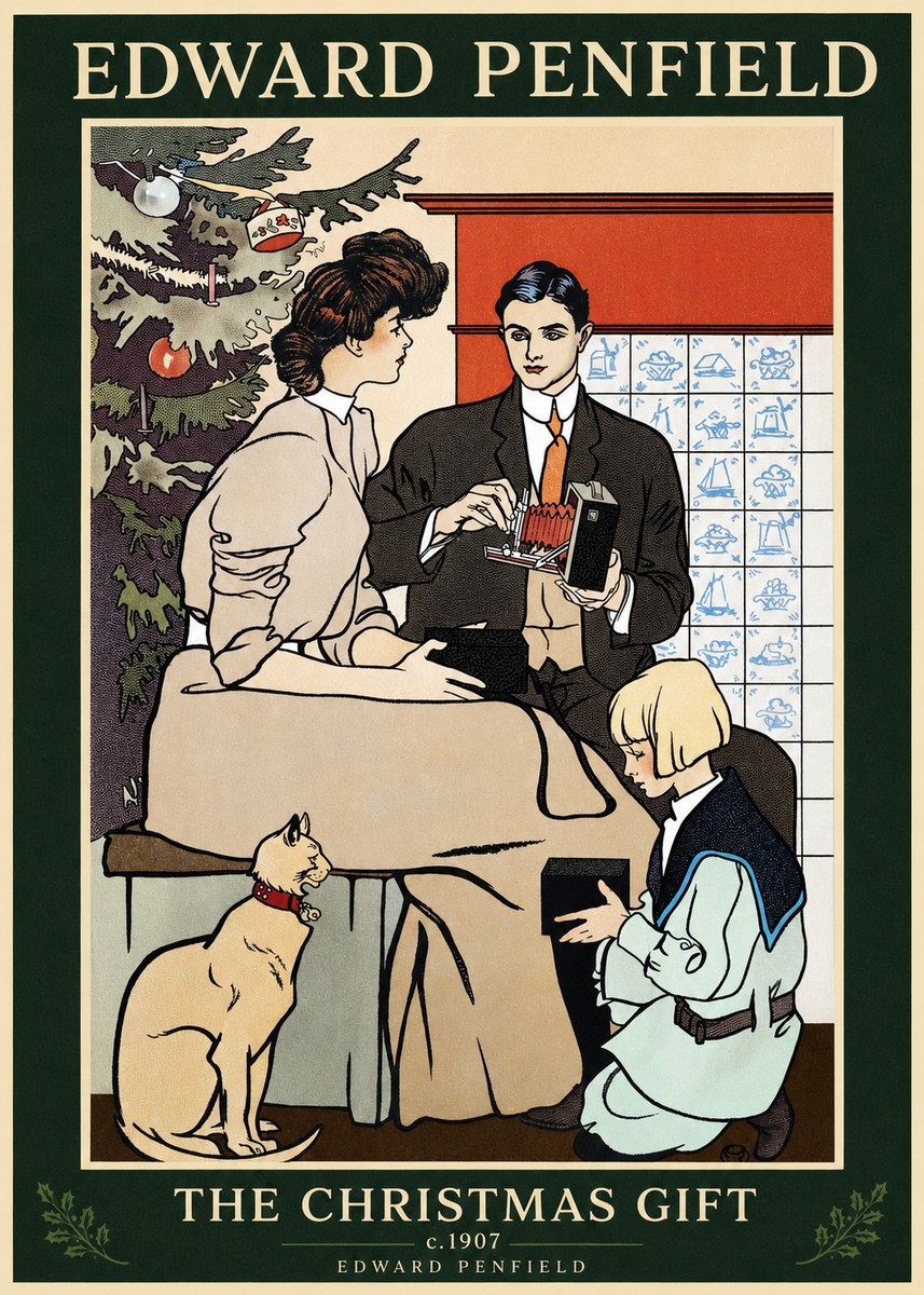 Edward Penfield The Christmas Gift No1 - Poszter