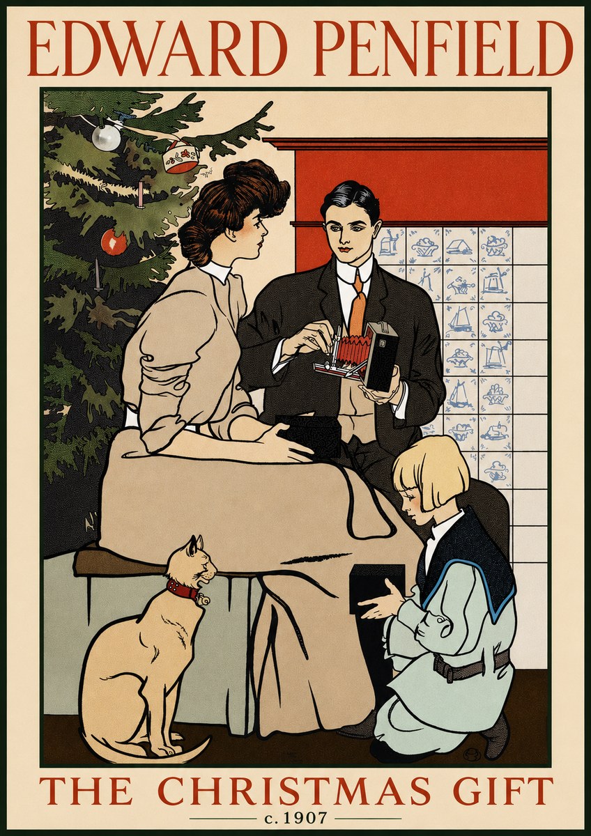 Edward Penfield The Christmas Gift No3 - Poszter