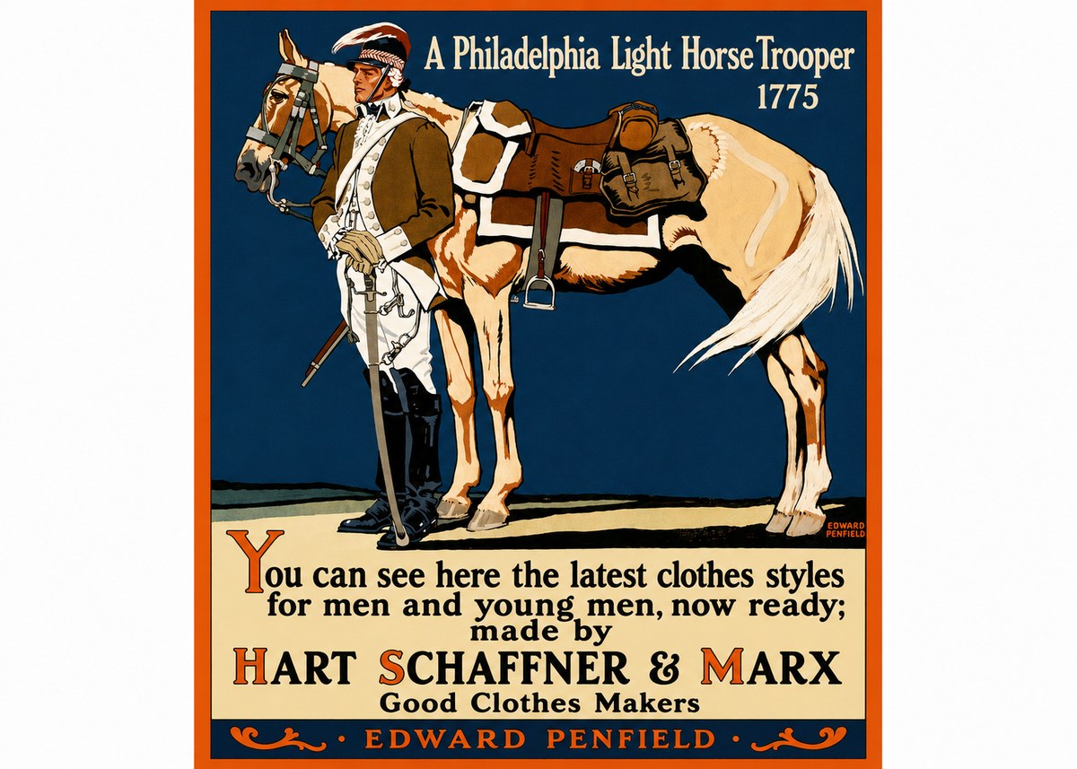 Edward Penfield A Philadelphia Light Horse Trooper 1775 No2 - Poszter