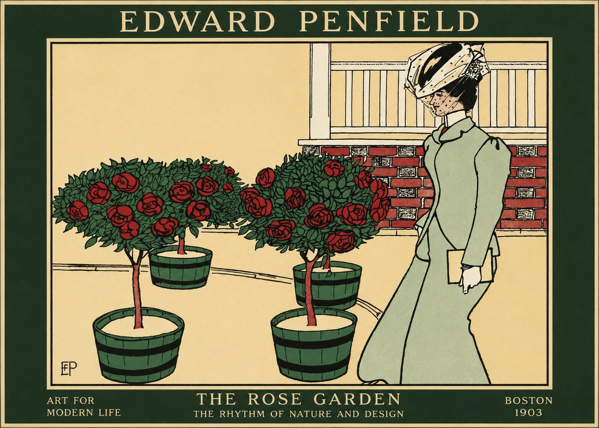 Edward Penfield The Rose Garden No1 - Poszter