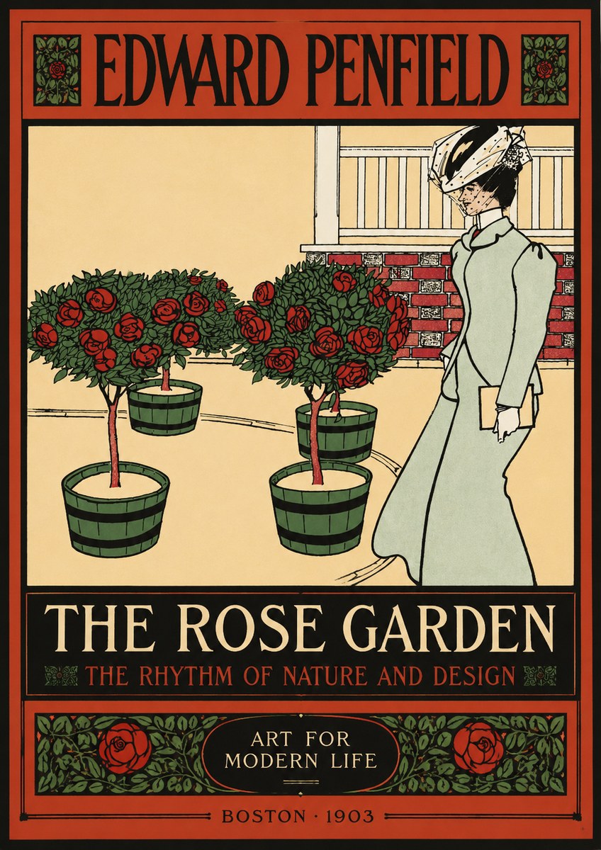 Edward Penfield The Rose Garden No2 - Poszter