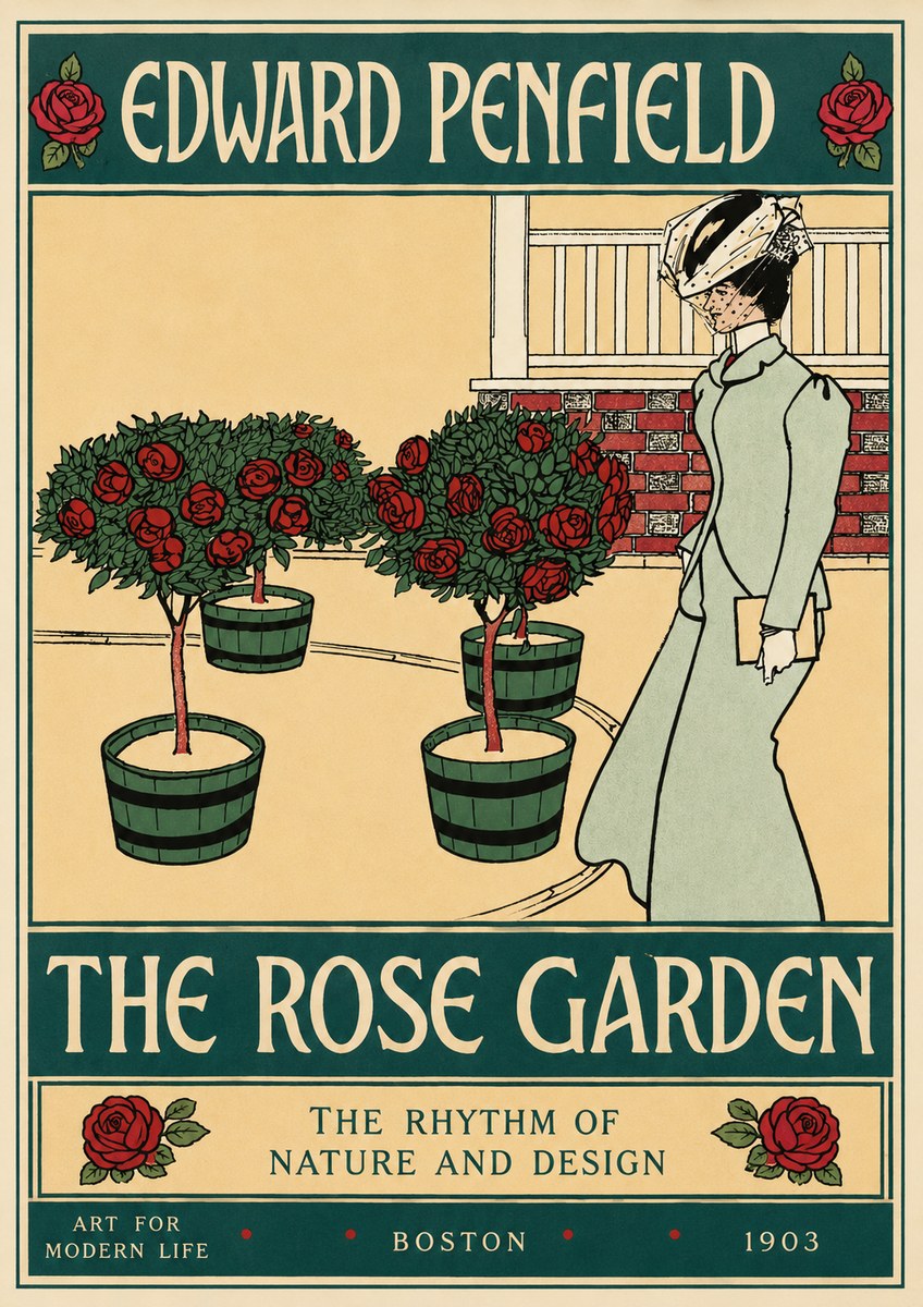 Edward Penfield The Rose Garden No3 - Poszter