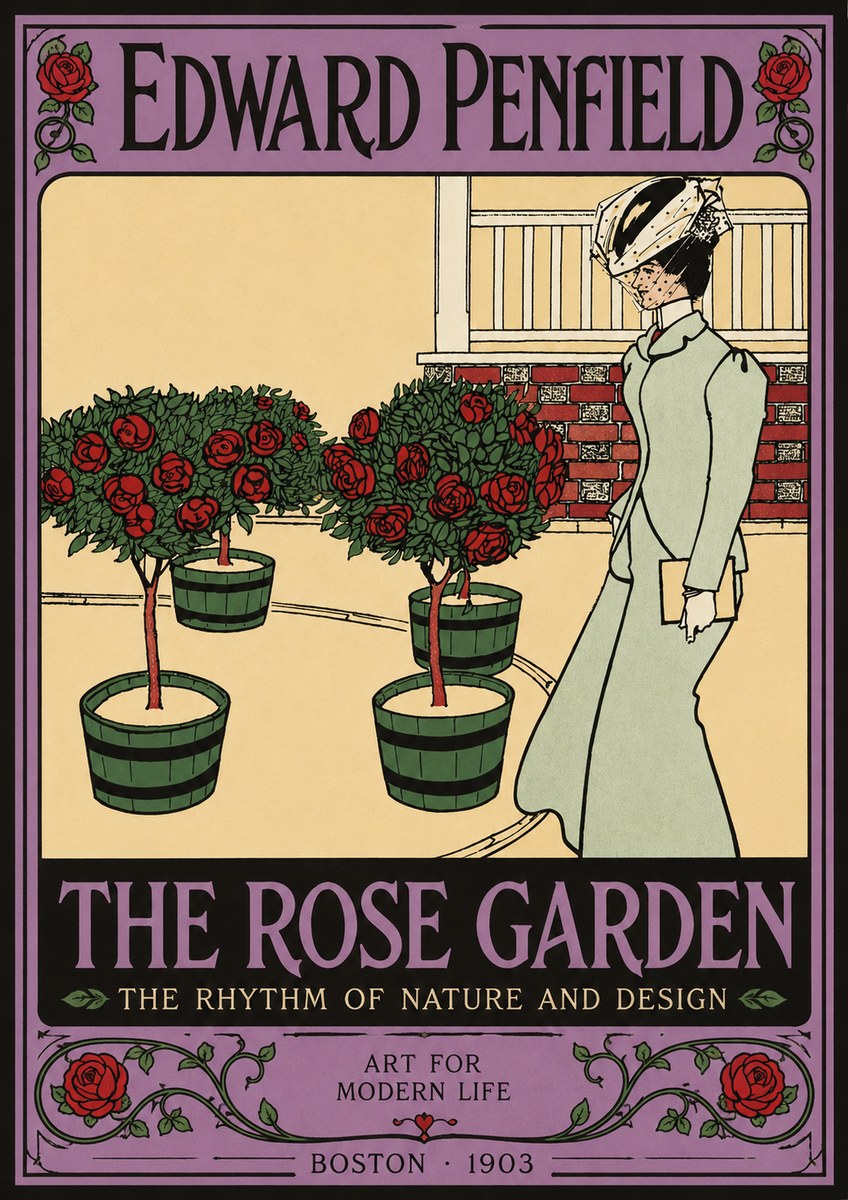 Edward Penfield The Rose Garden No4 - Poszter