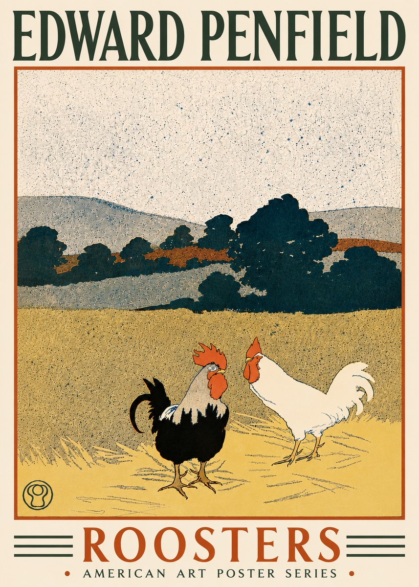 Edward Penfield Roosters No6 - Poszter