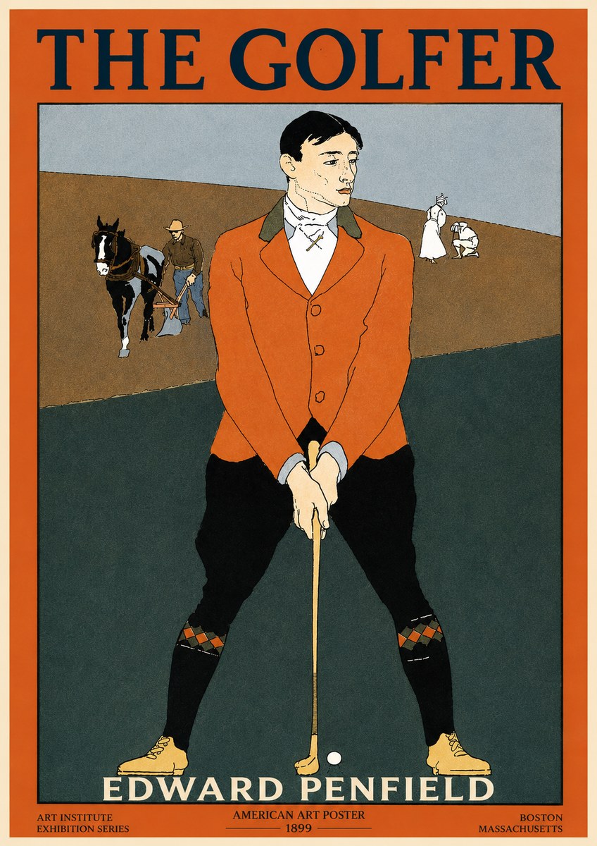 Edward Penfield The Golfer No2 - Poszter