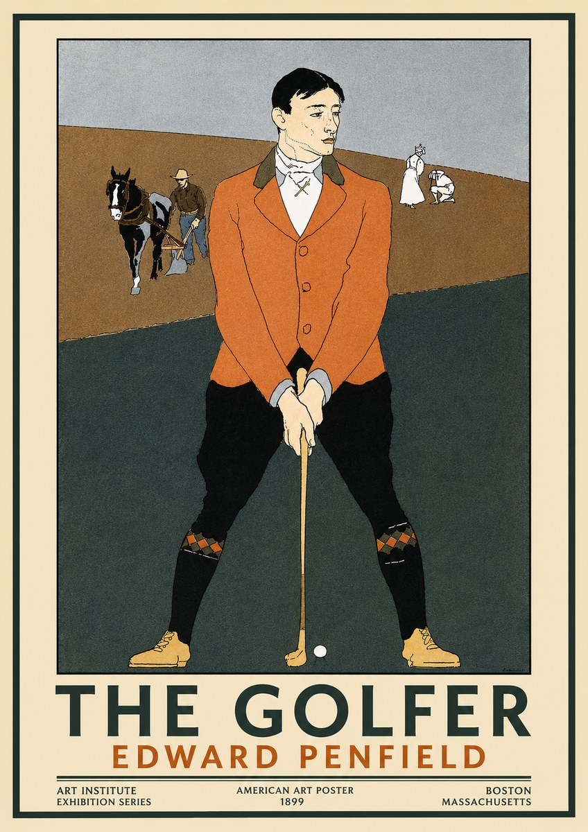 Edward Penfield The Golfer No3 - Poszter