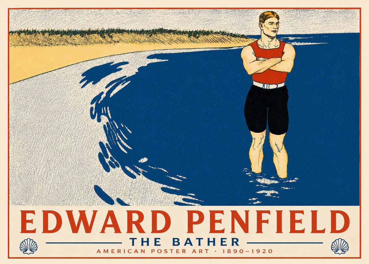 Edward Penfield The Bather No5 - Poszter