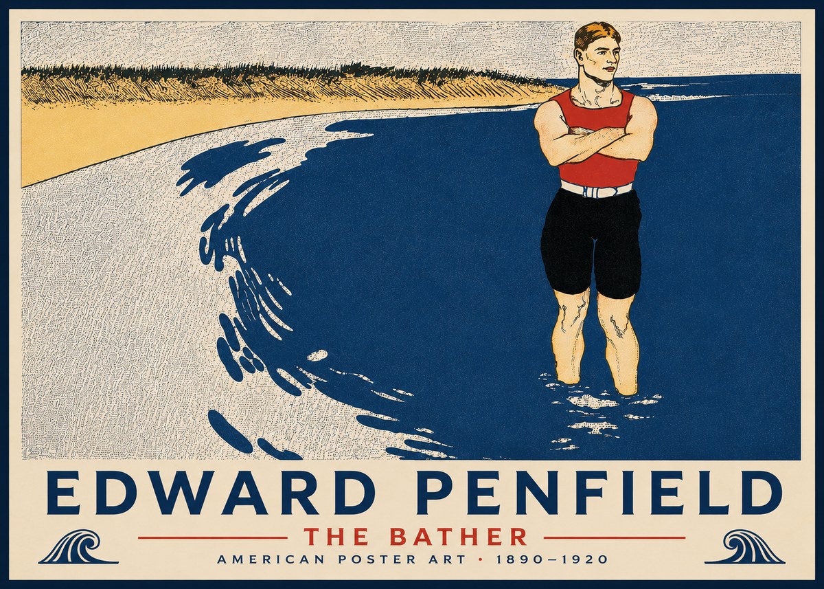Edward Penfield The Bather No6 - Poszter