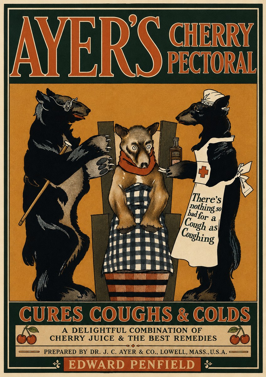 Edward Penfield Ayer's Cherry Pectoral No4 - Poszter