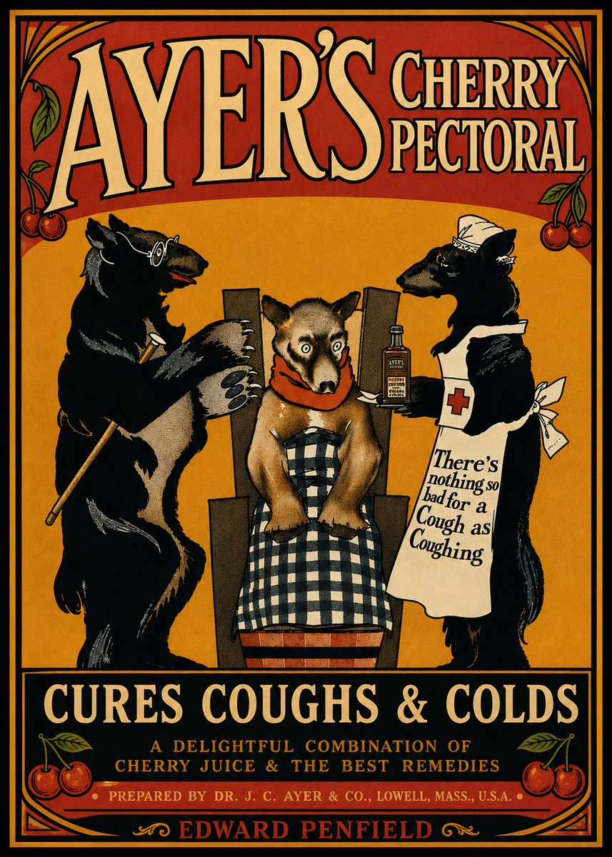 Edward Penfield Ayer's Cherry Pectoral No6 - Poszter