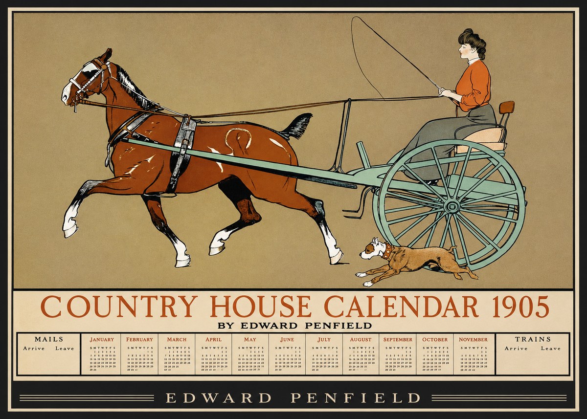 Edward Penfield Country House Calendar 1905 No1 - Poszter