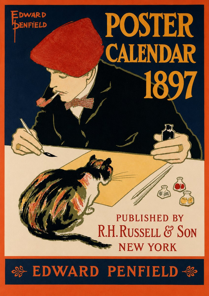 Edward Penfield Poster Calendar 1897 No2 - Poszter