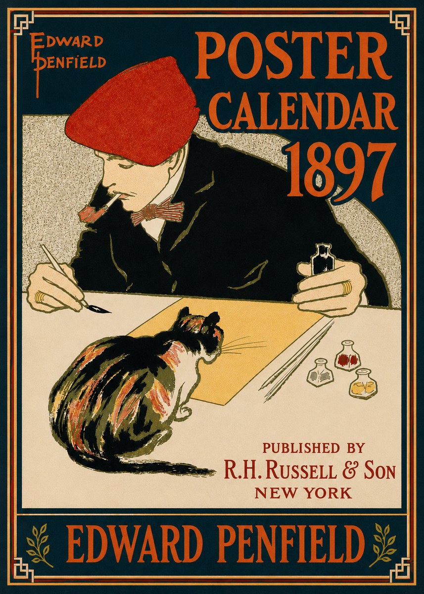 Edward Penfield Poster Calendar 1897 No4 - Poszter