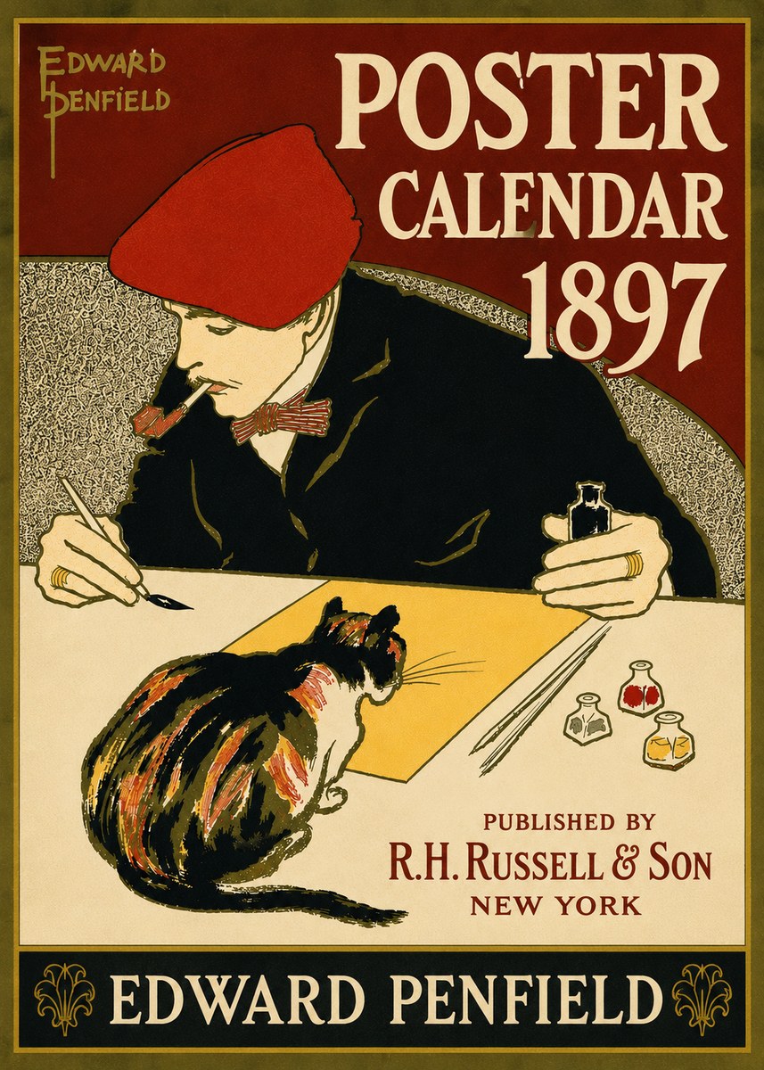 Edward Penfield Poster Calendar 1897 No6 - Poszter