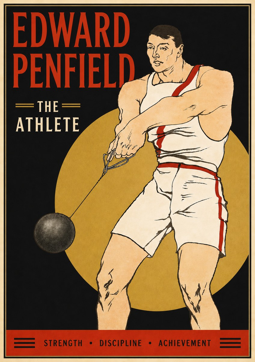 Edward Penfield The Athlete No5 - Poszter