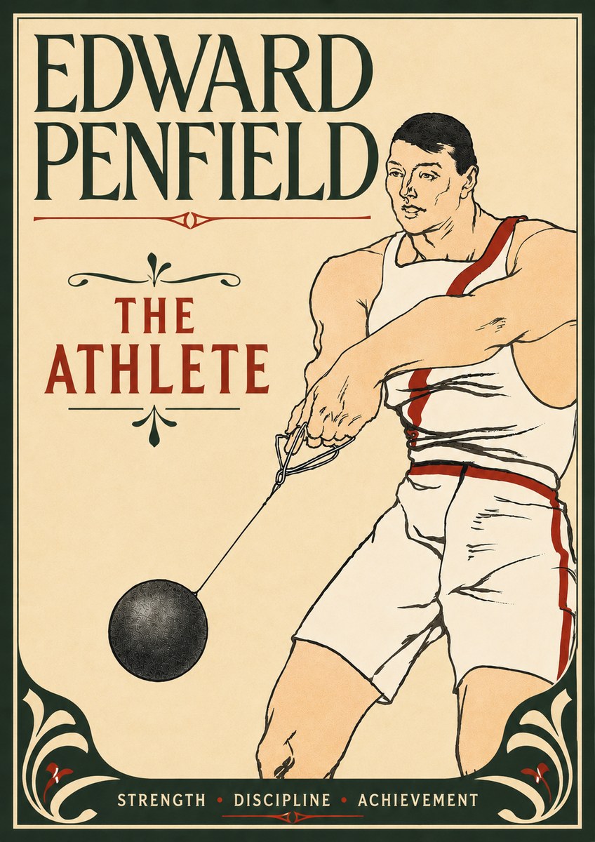 Edward Penfield The Athlete No6 - Poszter