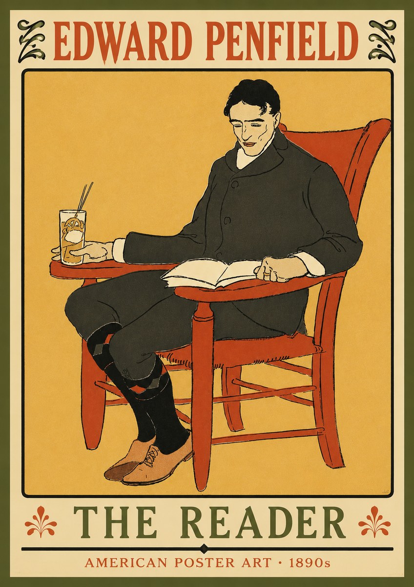 Edward Penfield The Reader II No3 - Poszter