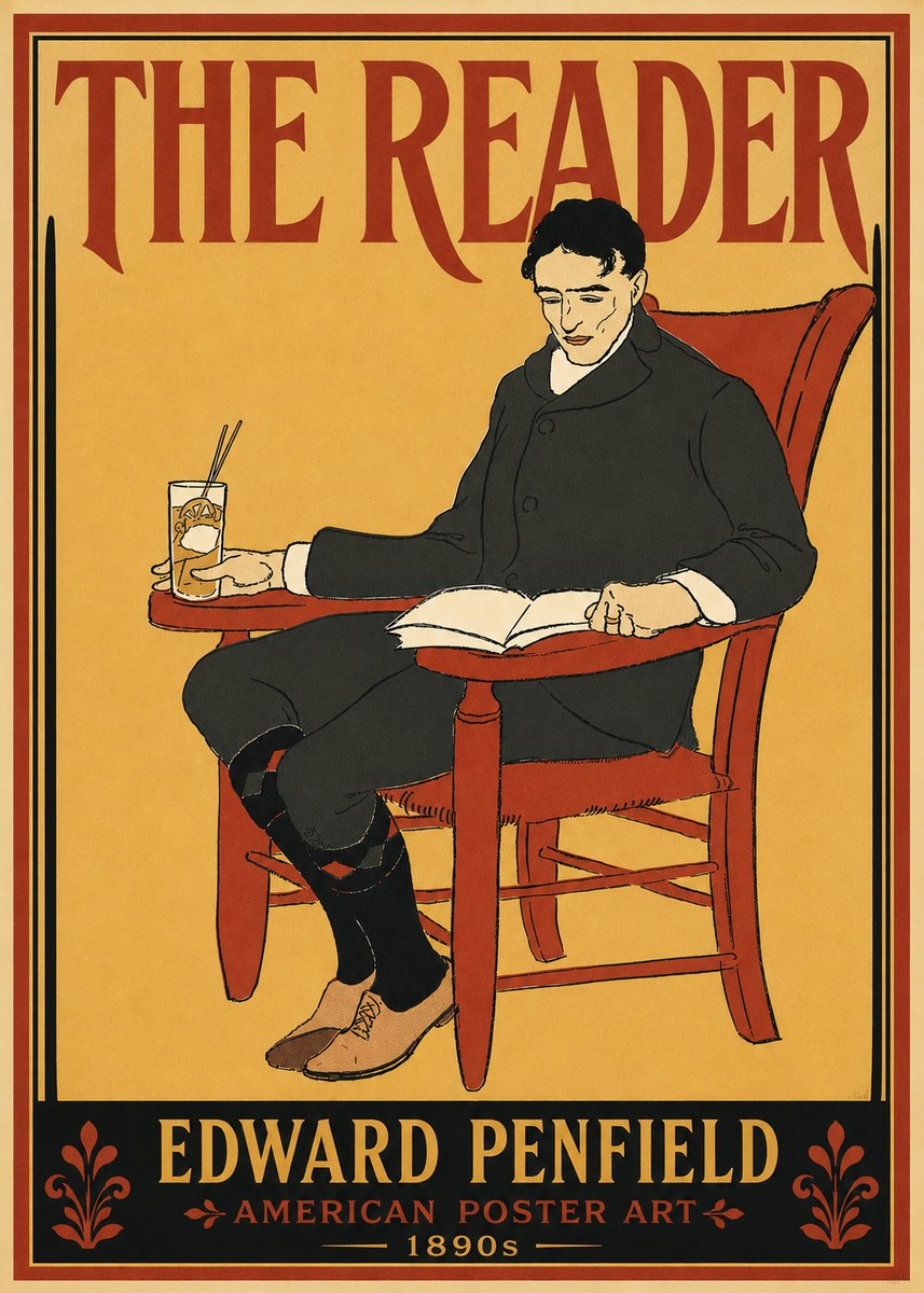 Edward Penfield The Reader II No6 - Poszter
