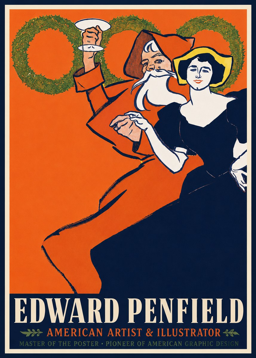 Edward Penfield Christmas. Cheer No2 - Poszter