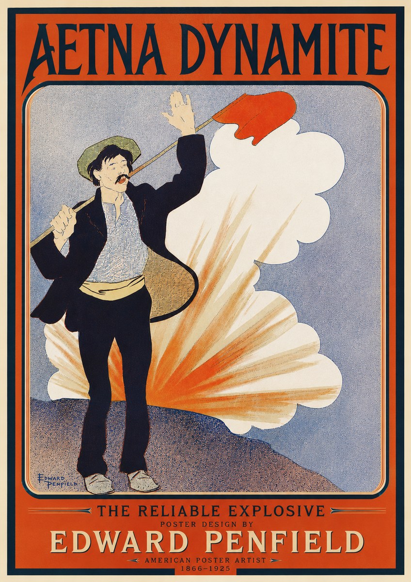 Edward Penfield Aetna Dynamite No4 - Poszter