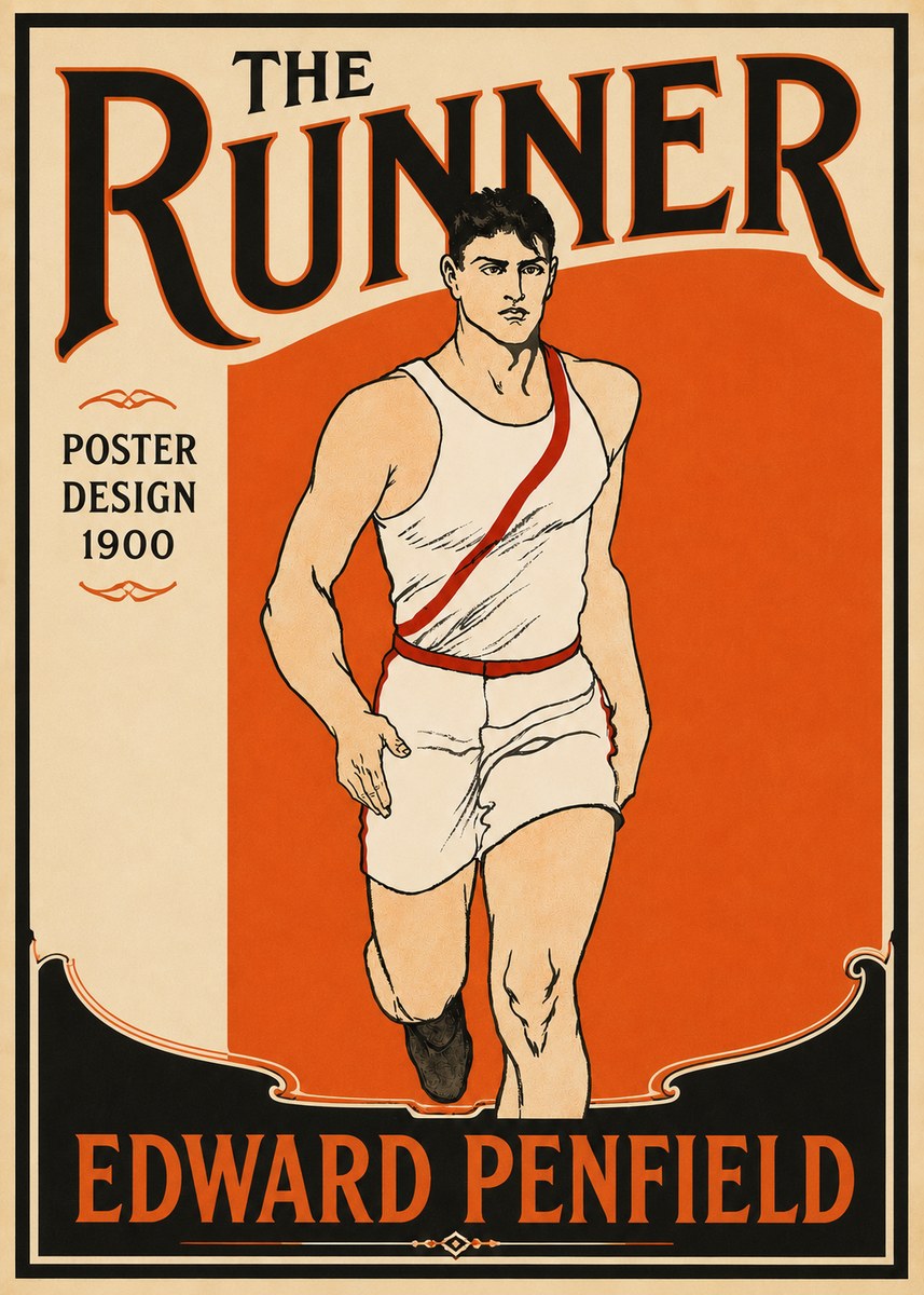 Edward Penfield The Runner No6 - Poszter