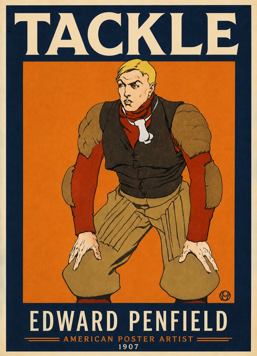 Edward Penfield Tackle No4 - Poszter