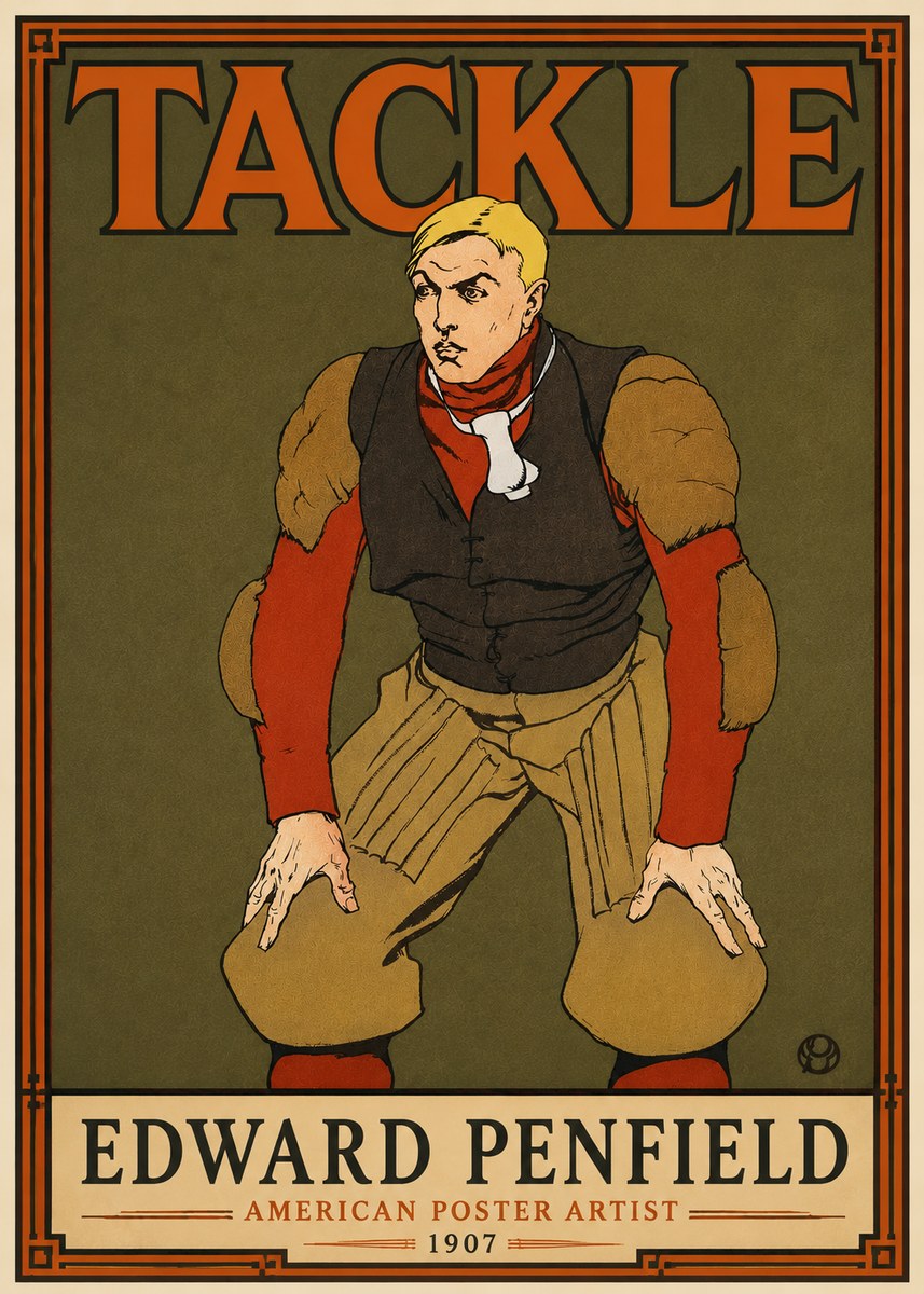 Edward Penfield Tackle No5 - Poszter