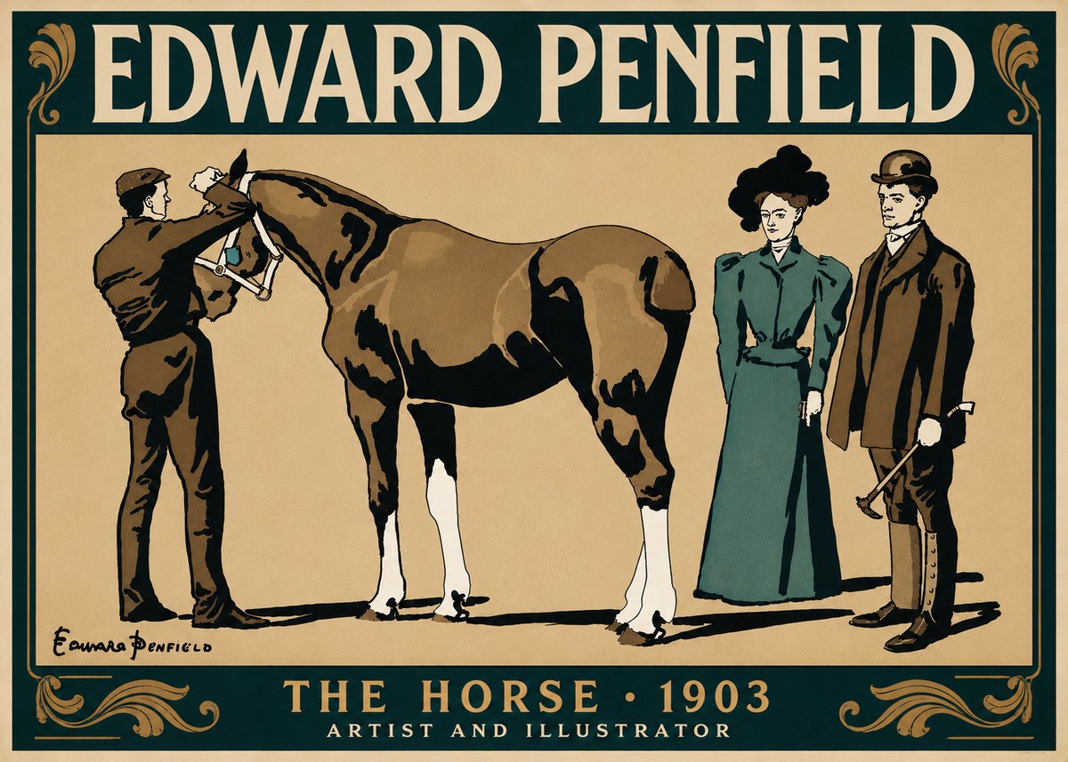 Edward Penfield The Horse No5 - Poszter