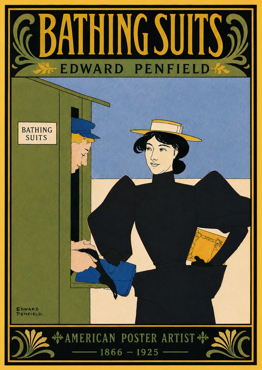 Edward Penfield Bathing Suits No5 - Poszter