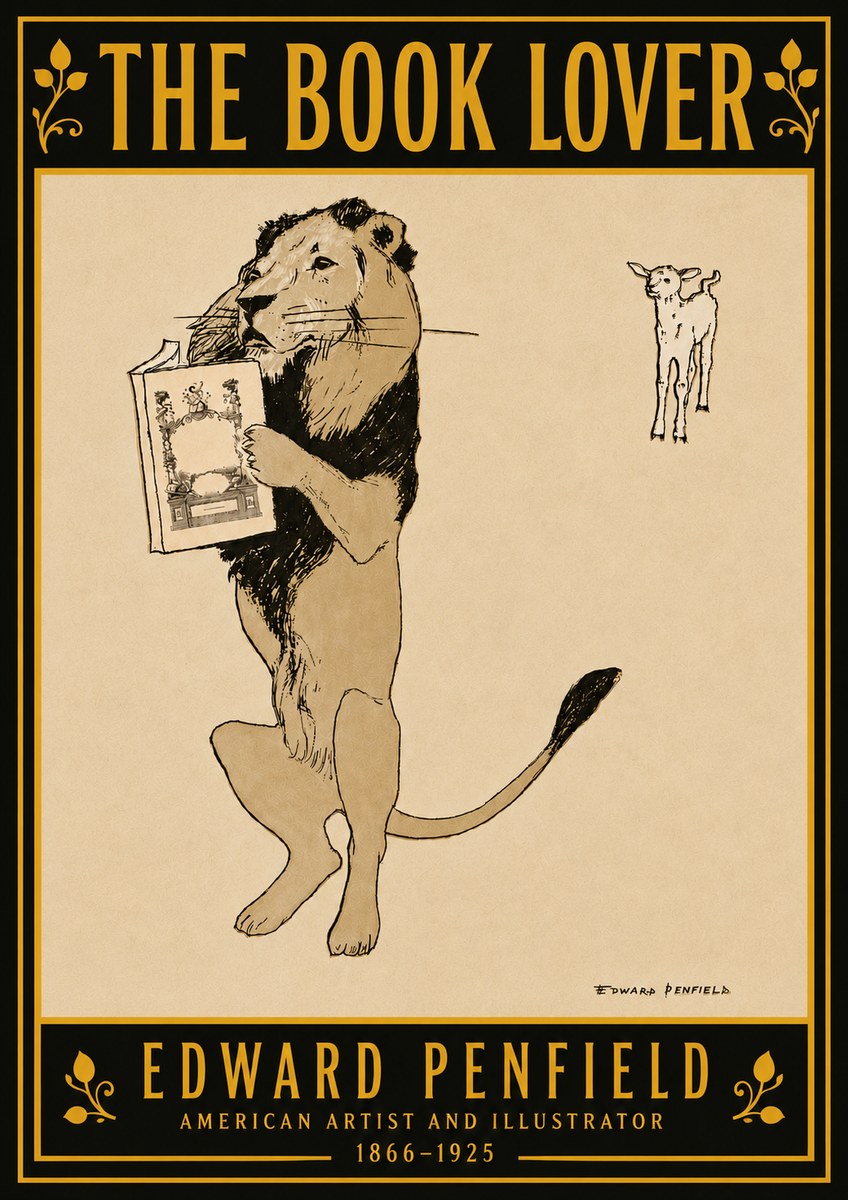 Edward Penfield The Book Lover No5 - Poszter