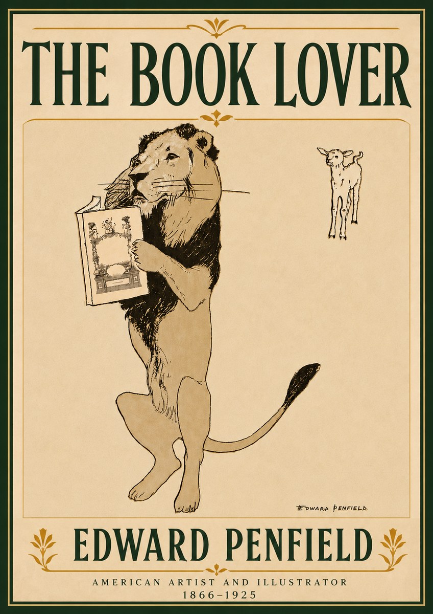 Edward Penfield The Book Lover No6 - Poszter